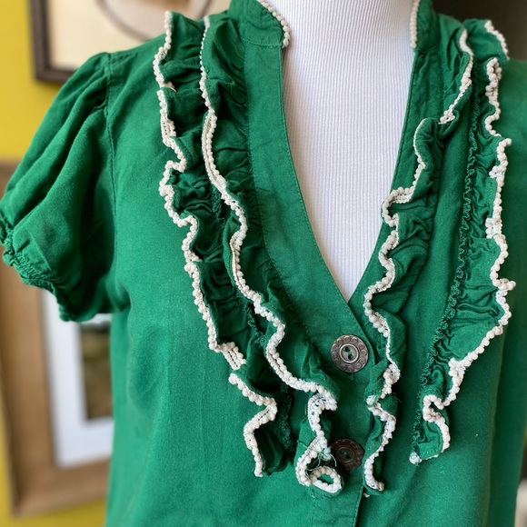 Anthropologie Dewpoint Blouse in green - Picture 3 of 7